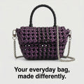 Handwoven Purple Tote Bag – Recycled Plastic, Waterproof & Handmade in Small Batches | NÁ Design