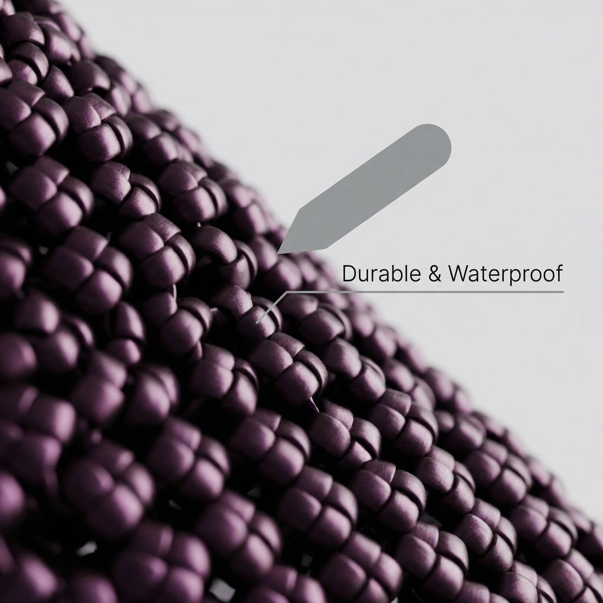 Handwoven Purple Tote Bag – Recycled Plastic, Waterproof & Handmade in Small Batches | NÁ Design